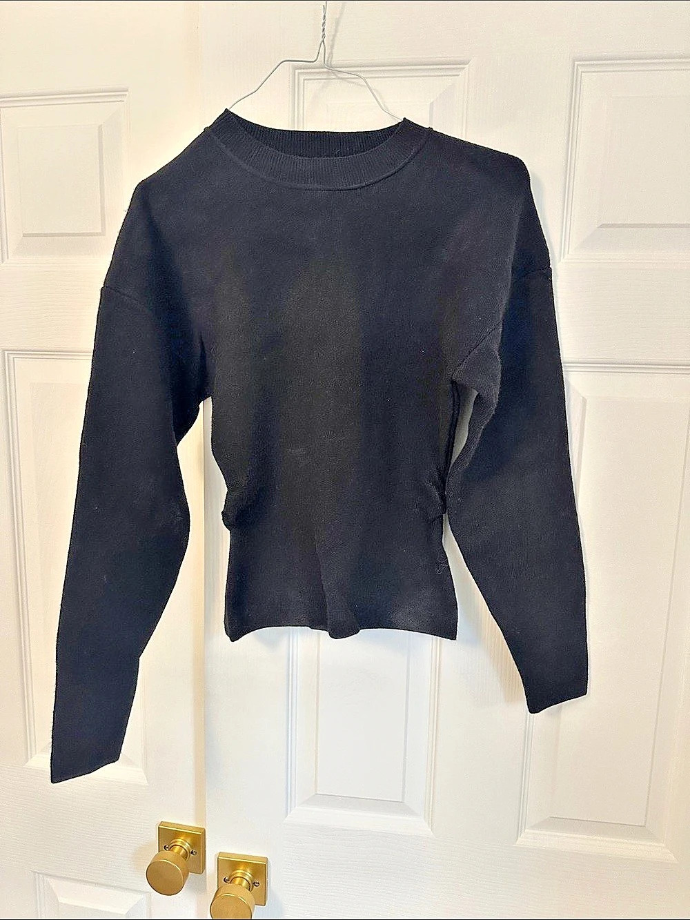 Zara Crew Neck Sweater Black Size Small